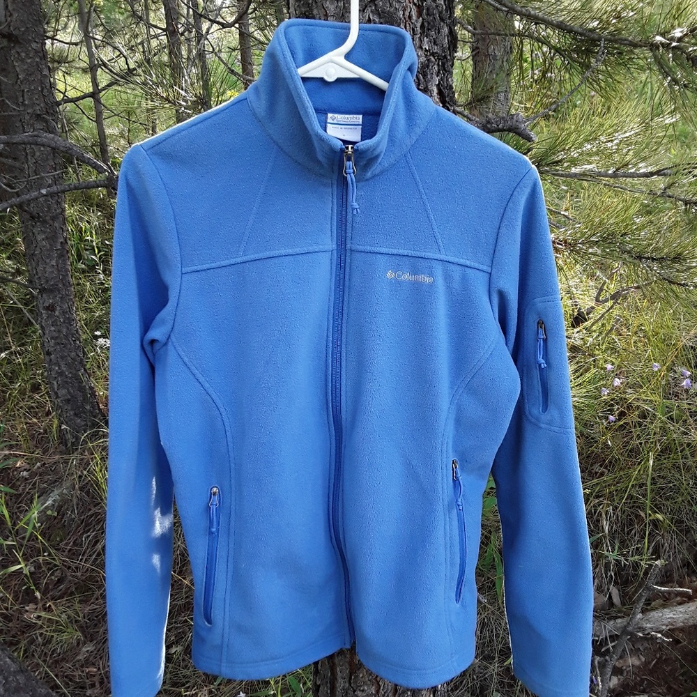 Columbia Blue Fleece Zip Up Jacket Women's Small